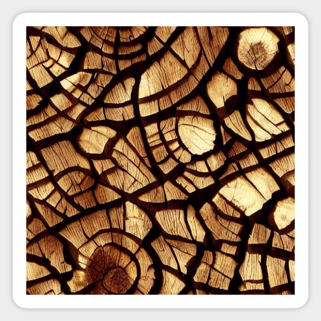 Wood pattern, model 16 Sticker by Endless-Designs